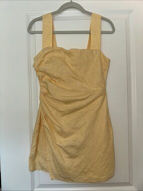olive green linen palmerston dress Summer 18